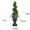 4.5ft. Topiary Spiral Boxwood Artificial Tree in Decorative Urn